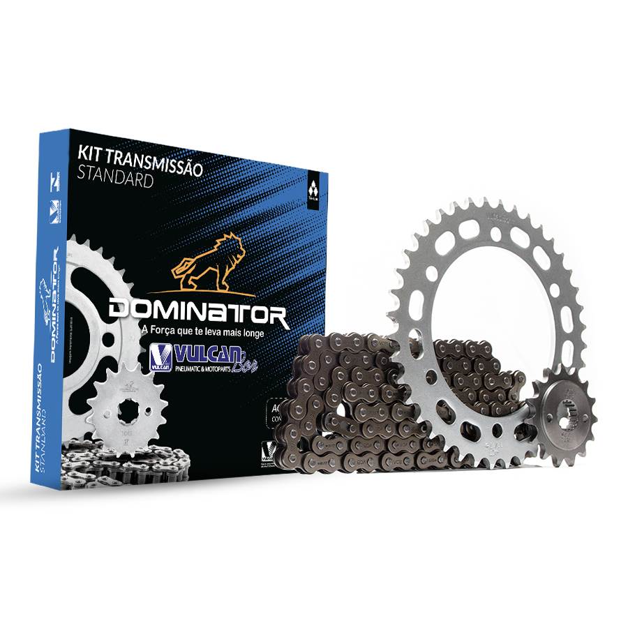 Kit trans. standard temp. compl. p/ moto honda nx 400 falcon 00/15 (40t+15t-520h+106l)